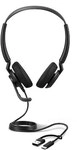 Jabra Engage 50 II Stereo Headset USB-C/A + Link-Adapter (Steuereinheit), MS-Teams
