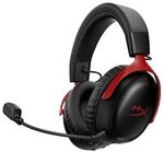 HyperX Cloud III S Wireless Schwarz/Rot, Kabelloses Gaming-Headset, 2.4 GHz