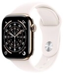 Apple Watch Series 11 GPS + Cellular 42mm Gold Titanium Geh&auml;use mit Sport Band