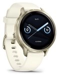 Garmin Venu&reg; 4 - 41 mm Beige/Lunargold mit Schnellwechsel-Silikon-Armband 18 mm Bone