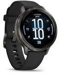 Garmin Venu&reg; 4 - 45 mm Schwarz/Schiefergrau mit Schnellwechsel-Silikon-Armband 22 mm
