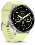 Garmin Venu&reg; 4 - 45 mm Grau/Silber mit Schnellwechsel-Silikon-Armband 22 mm Zitrone