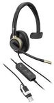 HP | Poly Mission 815 Mono-Headset USB-C/A, kabelgebunden,