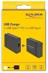 Delock USB Ladeger&auml;t 1 x USB Type-C&trade; PD + 3 x USB Typ-A 60 W + 12 W
