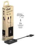 Club 3D USB Typ-C (mit USB Typ-A Adapter) auf dualen HDMI (4K60Hz) Video Splitter mit