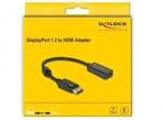 Delock Adapter DisplayPort 1.2 Stecker zu HDMI Buchse 4K Passiv schwarz