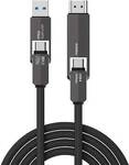 4smarts USB4 HDMI Kabel ComboCord 240W 1.5m, schwarz