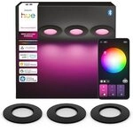 Philips Hue Slim Downlight LED Einbauleuchte 3er Pack schwarz