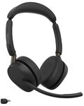 Jabra Evolve3 65 Stereo UC Schwarz Kabelloses Bluetooth-Headset, USB-C Dongle, ANC,
