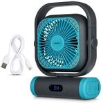 Medion MD12065 E10 TF Camping Ventilator 5 Stufen mit Powerbank Funktion blau