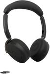 Jabra Evolve3 65 Flex MS Schwarz Kabelloses Bluetooth-Headset, USB-A Dongle, ANC,