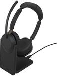 Jabra Evolve3 65 Stereo UC Schwarz Kabelloses Bluetooth-Headset, USB-A Dongle und