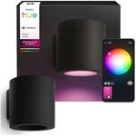 Philips Hue WACA Muscari Wandspot Rund schwarz