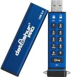 iStorage datAshur PRO USB3.0 Flash Drive 8GB Stick mit PIN-Schutz Aluminium