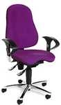 Topstar B&uuml;rodrehstuhl SITNESS 10 mit verstellbaren Armlehnen, lila