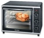 Severin TO 2056 Back und Toastofen mit Umluftfunktion 1600W schwarz