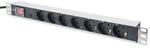 Digitus 1HE Aluminium Steckdosenleiste Rack Mount 16A, 4000W, 250VAC schwarz
