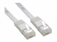 Good Connections Patch Flachband Netzwerkkabel RJ45 CAT6 U/UTP 1m Weiss