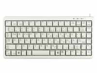 Cherry G84-4100 Compact Kabelgebundene Tastatur US Layout mit € USB hellgrau