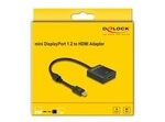 Delock Adapter mini DisplayPort 1.2 Stecker HDMI Buchse 4K Aktiv schwarz