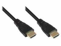 Good Connections High Speed HDMI Kabel 7,5m mit Ethernet gold Stecker schwarz