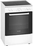 Bosch HKA090220 Serie 2 Elektroherd mit Glaskeramik-Kochfeld freistehend wei&szlig;