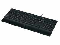 Logitech K280e Kabelgebundene Tastatur US Layout Schwarz