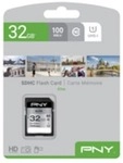 PNY Elite 32 GB SDHC Speicherkarte (C10, Class 1 (U1), UHS-I) Schwarz