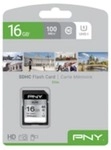 PNY Elite 16 GB SDHC Speicherkarte (C10, Class 1 (U1), UHS-I) Schwarz