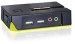 LEVELONE 2-Port USB VGA KVM Switch, audio support