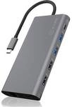 Raidsonic ICY BOX 12-in-1 USB Type-C&reg; Dock mit PD 100 W (IB-DK4050-CPD)