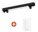Philips Hue White & Color Amb. BT Centris Spot 4 flg. sw 4200lm & Dimmschalter
