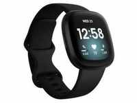 Fitbit Versa 3 Gesundheits- und Fitness-Smartwatch, GPS, Alu schwarz, Band schw