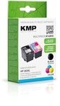 KMP Tintenpatronen Multipack Schwarz + Farbig ersetzt HP 302XL (F6U68AE F6U67AE)