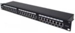 24-Port Cat6a Patchpanel, geschirmt, 24 Ports, FTP, 1 HE, mit Klemmleisten 90&deg;