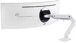ERGOTRON HX Monitor Arm/patentierter CF-Tech. wei&szlig; bis 19,1Kg/1000R Kr&uuml;mmung