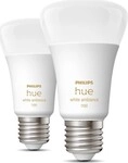 Philips Hue White Ambiance E27 Doppelpack 2x806lm 75W, Energieeffizienzklasse: F Philips Hue White Ambiance E27 Doppelpack 2x806lm 75W, Energieeffizienzklasse: F