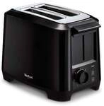 Tefal TT1408 Toaster Uno 2S 800W Schwarz mit Br&ouml;tchenaufsatz