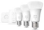 Philips Hue White E27 3er Starter Set inkl. Dimmschalter 3x1050lm 75W