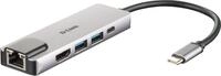 D-Link DUB-M520 5-In-1 USB-C Hub mit HDMI/Ethernet und USB-C Ladeanschluss