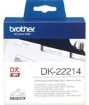 Brother DK-22214 Endlosetiketten &ndash; schwarz auf wei&szlig;, 12 mm x 30,48 m
