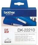 Brother DK22210 Endlosetiketten &ndash; schwarz auf wei&szlig;, 29 mm x 30,48 m