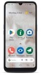 Doro 8100 Plus inkl. Tischladestation und Wallet Case Mobiltelefon grau