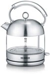 Severin WK 3459 Glas-Wasserkocher Retro 2400W 1,7l transparent/schwarz/silber