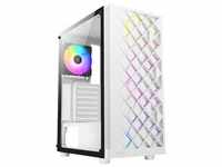 AZZA Spectra White ATX Gaming Tower, RGB Beleuchtung, Glasfenster