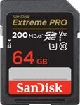 SanDisk Extreme Pro 64 GB SDXC UHS-I-Speicherkarte (2022) bis 200 MB/s