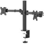 Hama 00118494 Monitorhalterung, 2 Monitore, h&ouml;henverstellbar, schwenk-/neigbar,
