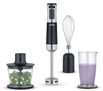 Severin SM 3775 kabelloser Stabmixer mit Zubeh&ouml;r-Set Edelstahl bis 14.000 U/min