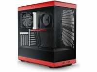 HYTE Y40 Red Black ATX Midi Tower Gaming Gehäuse rot/schwarz, Seitenfenster