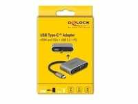 Delock USB Type-CTM Adapter zu HDMI und VGA mit USB 3.2 Port und PD